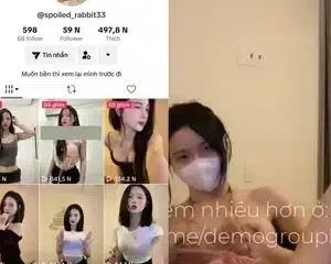 Hot Tiktoker gần 60K follow Thỏ lộ clip sex thủ dâm cực kỳ lôi cuốn